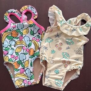 Old Navy Kids Bodysuits with Fruit and Beach Patterns